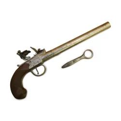 Pistol with flintlock named “duck’s leg”, breech …