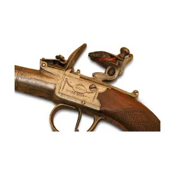 Pistol with flintlock named “duck’s leg”, breech …