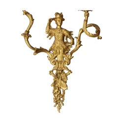 Pair of large Louis XV style wall lights with 2 lights in …