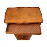 Маленький столик из орехового дерева в стиле Людовика XIII с 1 ящиком. Базис … - Moinat - Диванные столики, Ночные столики, Круглые столики на ножке