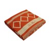 Plaid "Oasis" de Loro Piana colori piment doux et gris. - Moinat - Couvertures, Plaids