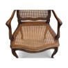Fauteuil de style Louis XV, canné et mouluré. - Moinat - Fauteuils