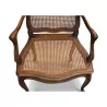 Louis XV style armchair, caned and molded. - Moinat - Armchairs