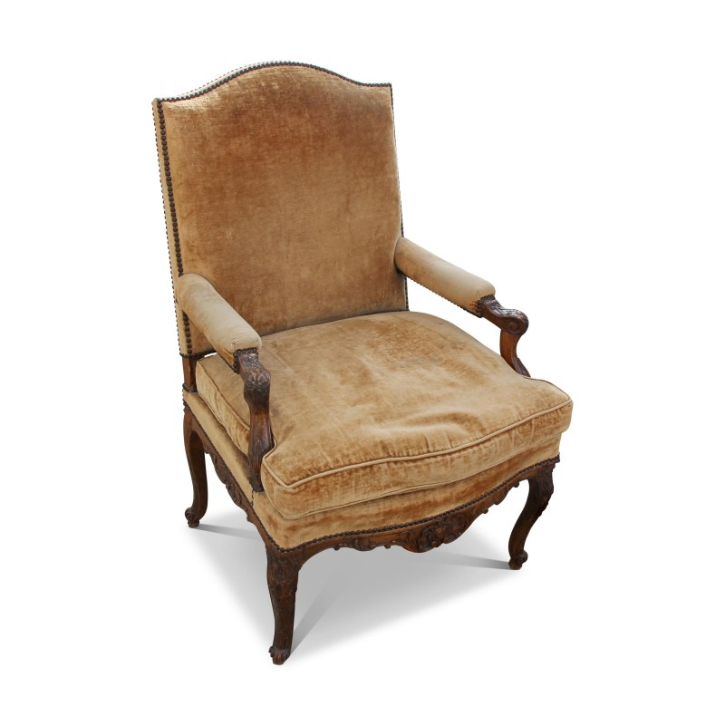 Fauteuil de style Louis XV Régence en hêtre, recouvert de … - Moinat - Fauteuils Fauteuil de style Louis XV Régence en hêtre, recouvert de … - Moinat - Fauteuils