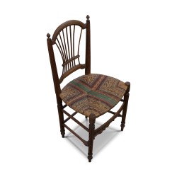 Straw sheaf chair. Seat height 43cm.