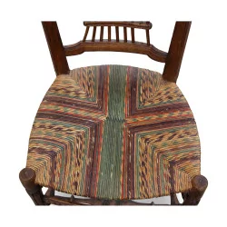 Straw sheaf chair. Seat height 43cm.
