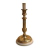Louis-Philippe candlestick in guilloché brass mounted as a lamp - Moinat - Table lamps