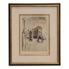 Painting representing Montmarte, café du Consulat with water signed … - Moinat - Painting - Miscellaneous