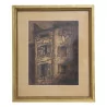 Painting representing an old house in wash signed Emile … - Moinat - Prints, Reproductions