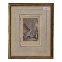 Kupferstichtafel „Der Sonnenuntergang“ signiert Sigmund FREUDEBERG …
