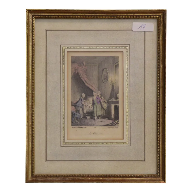 Table of an engraving “The sunset” signed Sigmund FREUDEBERG … - Moinat - Prints, Reproductions