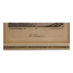 Kupferstichtafel „Der Sonnenuntergang“ signiert Sigmund FREUDEBERG …