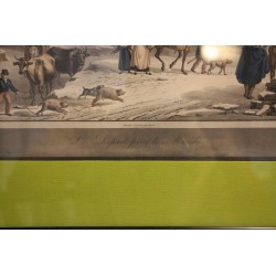Tableau d'une gravure “Le départ pour le marché” signé Jean …