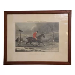Painting of an engraving “A pleasant ride home” signed T.N.H WALSH …