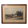 Table of a lithograph “The Royal Mail Coach” signed John … - Moinat - Painting - Miscellaneous