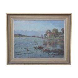 Ölgemälde auf Leinwand „Lac de Bret“ signiert Charles PARISOD …