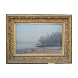 布面油画，署名 Louis MENNET (1829-1875)。 ……