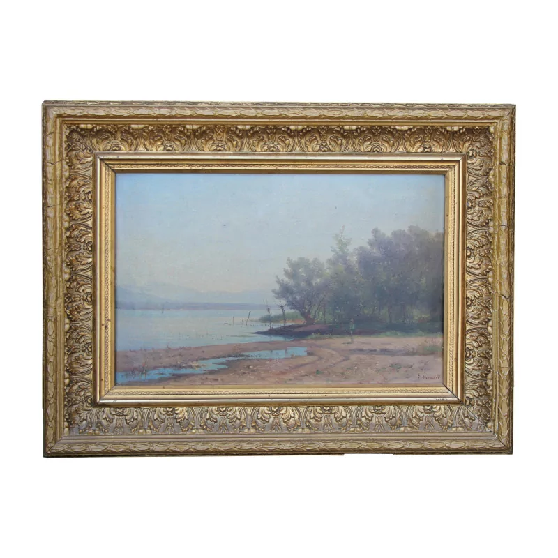 布面油画，署名 Louis MENNET (1829-1875)。 …… - Moinat - 画 - 景观
