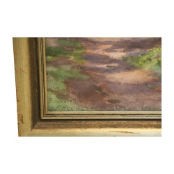 Aquarell „Bouveret“ von Fritz Edouard