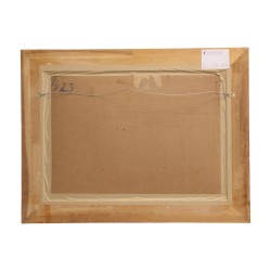Oil painting on thick cardboard view of Geneva with the Island …