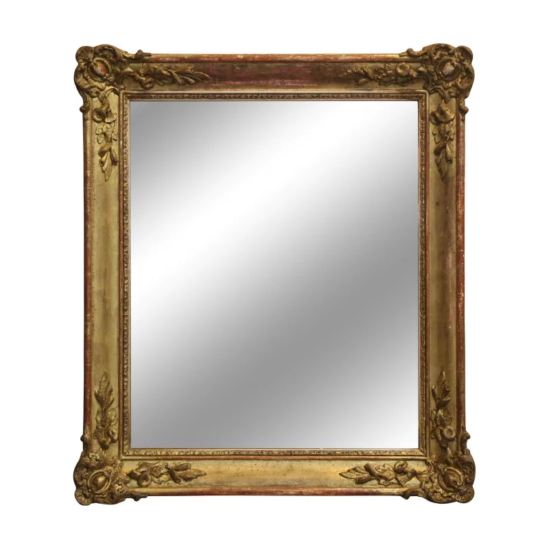 зеркало в стиле Людовика XV с позолоченной резной лепной рамой. Франция, … - Moinat - Зеркала