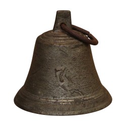 Bronzeglocke mit Anker- und Kreuzsymbol