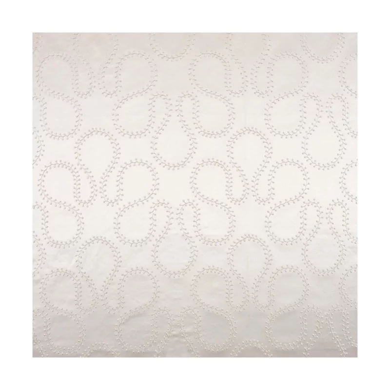 “White Embroidered Lace” Fabric by Atelier Guggisberg by the meter … - Moinat - Decorating accessories
