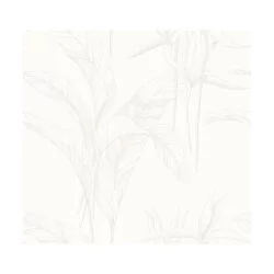 Tissu “Infini Végétal Blanc Irisé” by Atelier Guggisberg au …