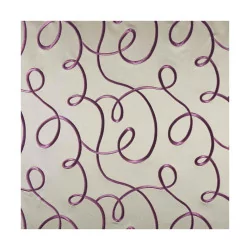 Tissu “Art-Déco Violet sur Taupe” by Atelier Guggisberg au …