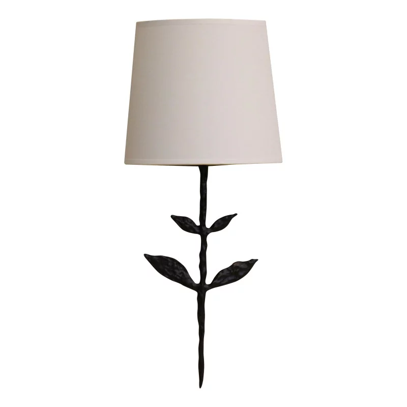 SILVA PETITE wall lamp in patinated bronze with white lampshade. - Moinat - Wall lights, Sconces