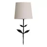 SILVA PETITE wall lamp in patinated bronze with white lampshade. - Moinat - Wall lights, Sconces