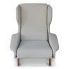 把现代扶手椅 Frattini 设计于 1950 年，表面覆盖织物 - Moinat - 扶手椅