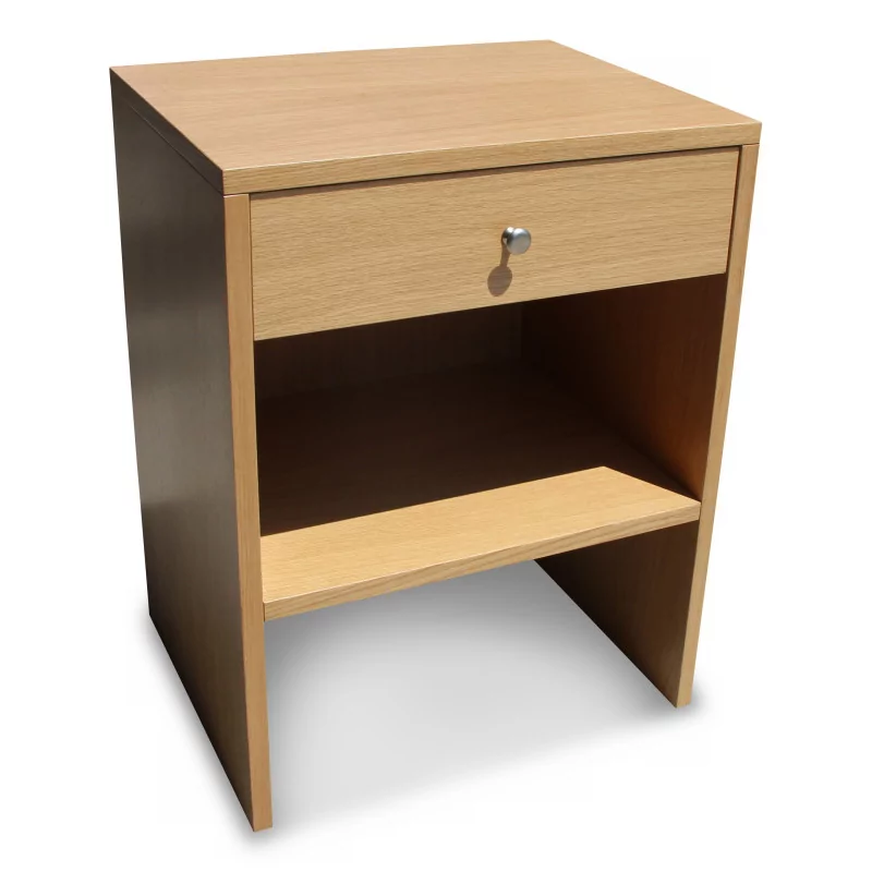 modern bedside table in light oak with 1 drawer and 1 shelf. - Moinat - End tables, Bouillotte tables, Bedside tables, Pedestal tables