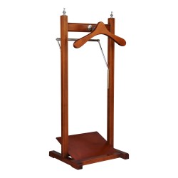 Valet muet en bois et nickel.