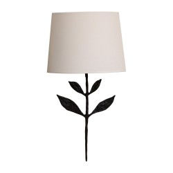 Applique SILVA GRANDE en bronze patiné avec abat-jour blanc.