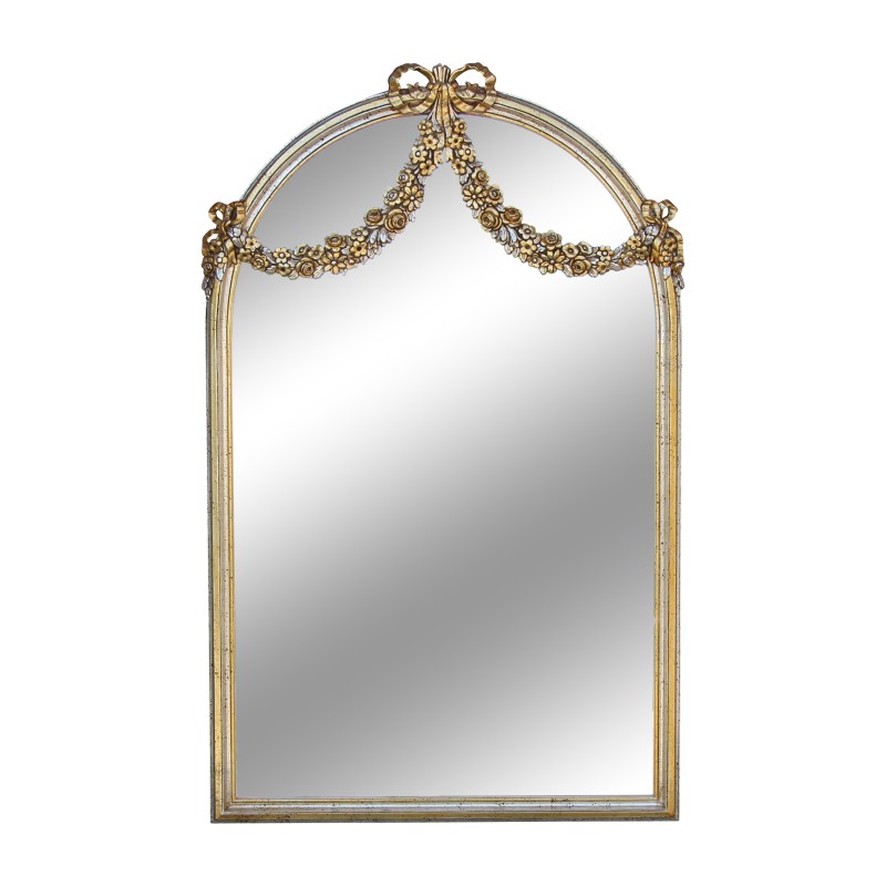 Mirror with gilded wooden frame with garland of … - Moinat - Mirrors Mirror with gilded wooden frame with garland of … - Moinat - Mirrors