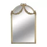 Spiegel mit vergoldetem Holzrahmen mit Girlande aus … - Moinat - Spiegel