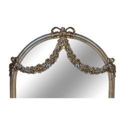 Mirror with gilded wooden frame with garland of …