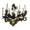 盏黑色和金色古铜色拿破仑三世大型枝形吊灯。法国 - Moinat - 吊灯, 吸顶灯