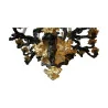 Большая люстра Napoleon III из патинированной бронзы с черным и золотым покрытием. Франция - Moinat - Люстры, Плафоны