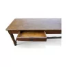 pine farm table with 2 drawers, turned legs, … - Moinat - Dining tables