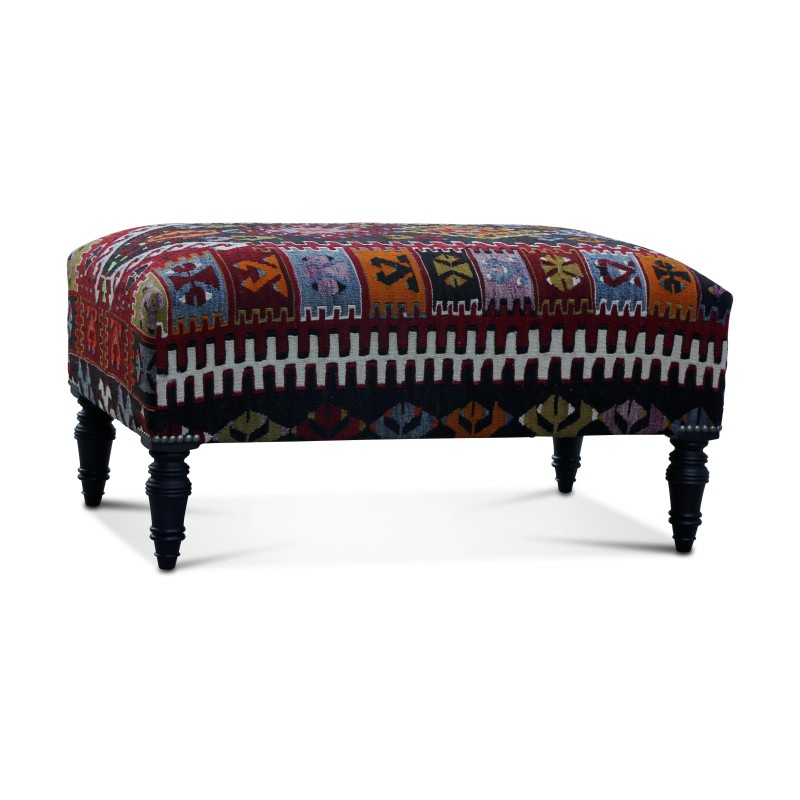 个 Kilim 长凳,配有黑色车削腿。 - Moinat - 沙发 个 Kilim 长凳,配有黑色车削腿。 - Moinat - 沙发