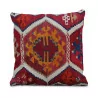 Coussin kilim avec 1 face en lin rose. - Moinat - Coussins, Plaids