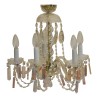 Small iridescent crystal chandelier with glass sheaths. - Moinat - Chandeliers, Ceiling lamps