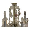 Small iridescent crystal chandelier with glass sheaths. - Moinat - Chandeliers, Ceiling lamps