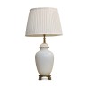 white vase lamp with 4 claw feet in gilded bronze and … - Moinat - Table lamps