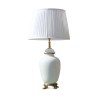 white vase lamp with 4 claw feet in gilded bronze and … - Moinat - Table lamps