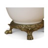 white vase lamp with 4 claw feet in gilded bronze and … - Moinat - Table lamps