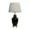 black vase lamp with 4 claw feet in gilded bronze and … - Moinat - Table lamps