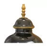 black vase lamp with 4 claw feet in gilded bronze and … - Moinat - Table lamps